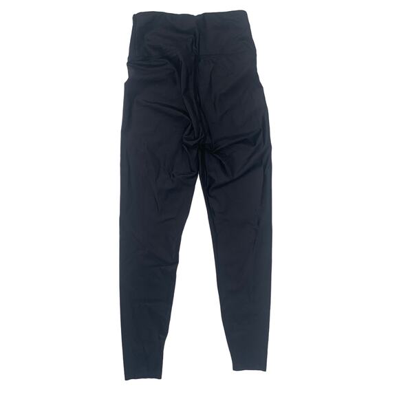 GOOD AMERICAN Leggings Size S Activewear Athletic Pants Workout Black Shiny - Picture 4 of 5